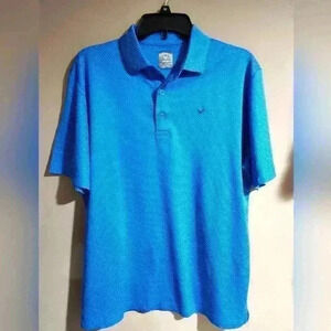 Callaway polo shirt size M bright blue triangle print